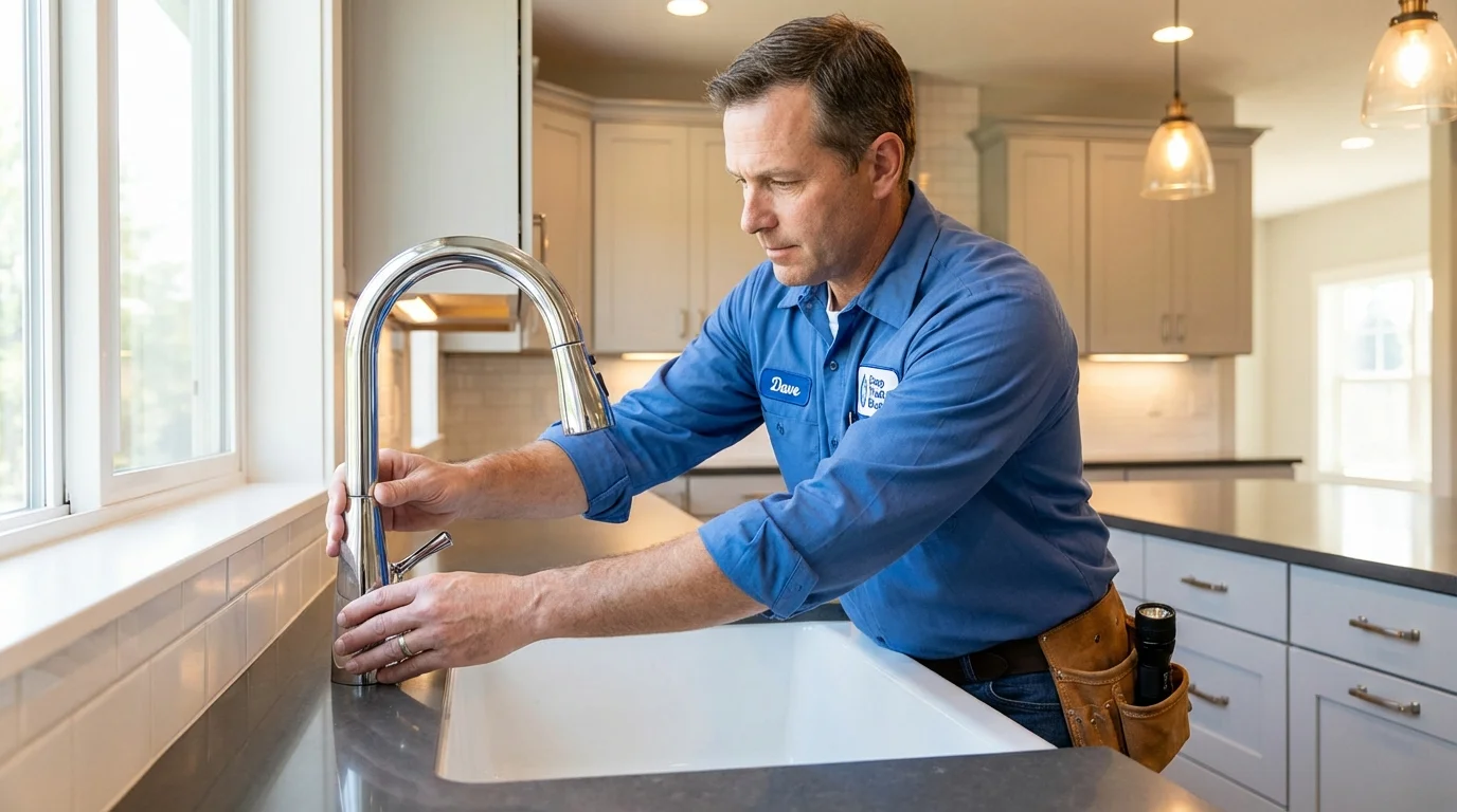 Kitchen faucet installation by Johns Plumbing LLC in Middle Village